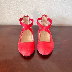 Cat & Jack red ballerina toddler flats size 6